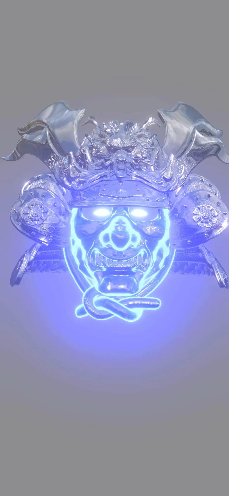 Chrome Samurai Blue Glow